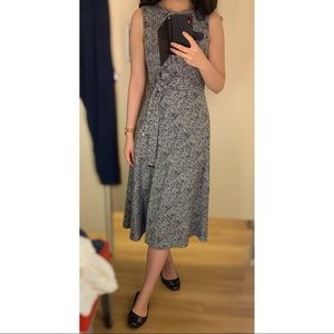 Calvin Klein Gray Tweed Dress with Belt, Size 2